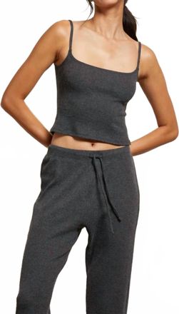 perfectwhitetee Sophie Sweater Cami In Charcoal
