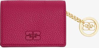 Ganni Persian Red Bou Card Holder With Flap in