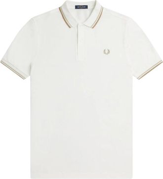 Fred Perry Korte Mouw Twin Tipped Polo - Heren - Polos - Wit - 2XL - Katoen - Tops