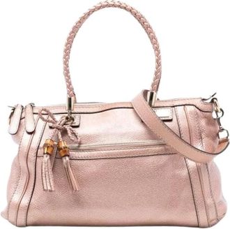 Gucci Pre-owned Handbags, female, Pink, Size: ONE SIZE Pre-owned Vintage Leather Handbag