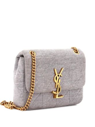 Saint Laurent Jamie Flap Bag Quilted Jersey Small shoulder bag - Grigio