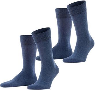 Falke Happy 2-Pack Cotton Socks in Navy Melange at Nordstrom, Size Small