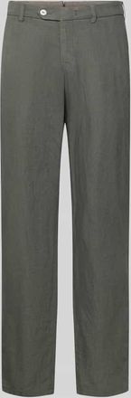 MMX Straight Fit Leinenhose aus reinen Leinen Modell Lynx in Oliv, Gr&ouml;&szlig;e 31/32