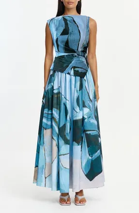 Acler Robaker Print Sleeveless Maxi Dress in Festivus at Nordstrom, Size 10