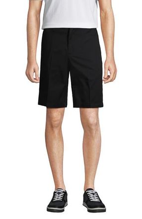 Lands End Boys Plain Front Blend Chino Shorts in Black at Nordstrom, Size 4011