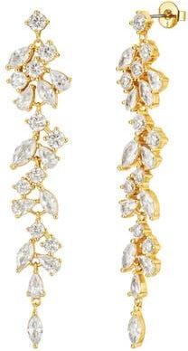 Untamed Petals Trixie Crystal Drop Earrings in Gold at Nordstrom