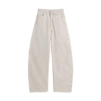 Christophe Lemaire Pantaloni Curvi a Vita Alta - - Jeans - Donna - Beige - S