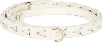Red Valentino Woven Leather Belt - unisex - Riemen - Wit - L - Leer - Accessoires
