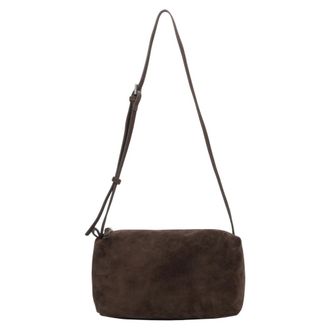 Estro & Luminara Velour Crossbody Bag - female - Estro - Cross Body Bags - Brown - ONE SIZE - Bags