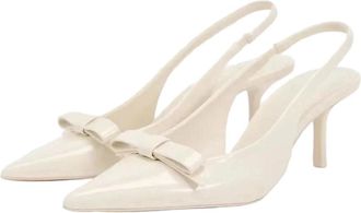 Generic Womens Casual Pointed Toe High Heel Sandals Butterfly Detail Wedding Office Dress Shoes Beige