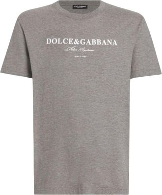 Dolce & Gabbana Grey Logo Crew Neck T-Shirt