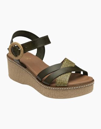 Lotus Womens Amalia Womens Wedge Sandals - Green - Size: 4