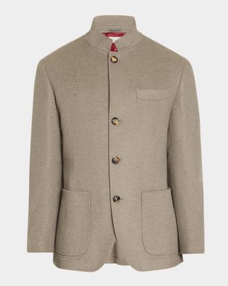 Brunello Cucinelli Men & apos;s Cashmere Nehru Jacket