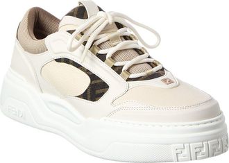 Fendi Fendi Ff & Leather Sneaker