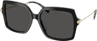 Michael Kors Quogue Dark Grey Solid Square Ladies Sunglasses MK2247U 395087 57
