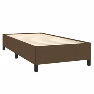 vidaXL Estructura De Cama Sin Colch&oacute;n Tela Marr&oacute;n Oscuro 80x200 Cm Vidaxl