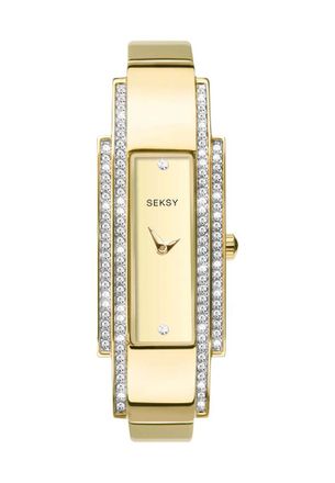 Seksy Womens 2737 Ladies Sparkle Watch - Gold - One Size