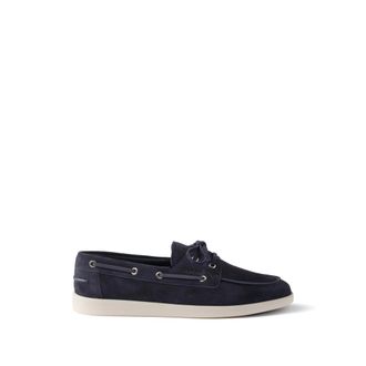 Prada Eyelet Suede Boats