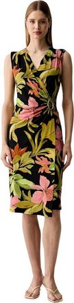 Joseph Ribkoff Tropische wikkeljurk - Dames - Wikkelkleedje - Veelkleurig - XL - Kleedjes