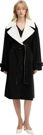 Karl Lagerfeld Jassen, Dames, Zwart, L, Wol, Klassieke Woljas