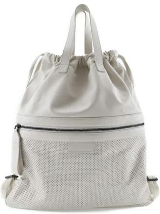 Bottega Veneta Tweedehands leren schoudertassen - Dames - Vintage Tas - Wit - ONE Size - Vintage