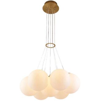 Trade Shop Trade Shop - L&aacute;mpara Mini-techo De Ara&ntilde;a De Suspensi&oacute;n De Bronce Con 7 Bolas G9 Lp-84-7