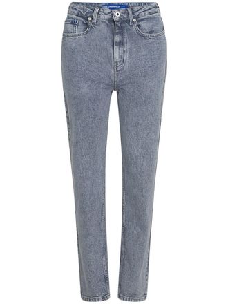 Karl Lagerfeld High waist straight jeans - Blauw