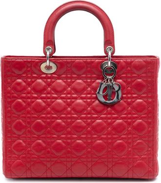 Dior Pre-owned Dior Large Lambskin Cannage Lady Dior Ladies 16-BO-1101