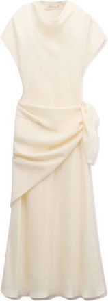 Mango Midi Scarf Dress in Ecru at Nordstrom, Size 8