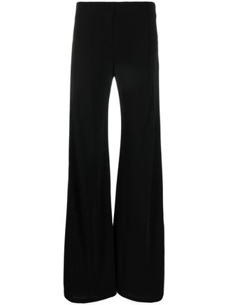 Alberta Ferretti flared wide-leg trousers - Black