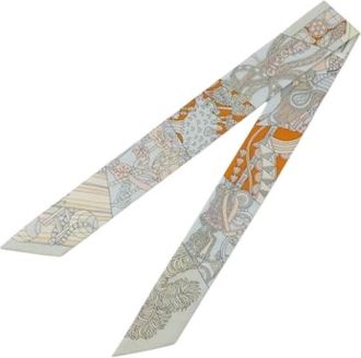 Herm&egrave;s Pre-owned Scarves, female, Multicolor, Size: ONE SIZE Pre-owned Vintage Silk Scarf