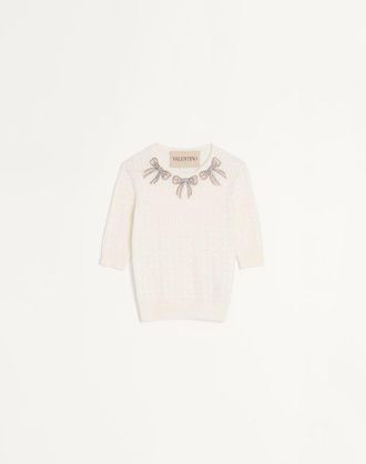 Valentino Embroidered Cotton Top Wo