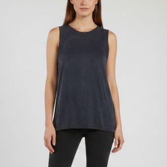 Theory Theyskens Theory Black Jersey Fringed Sleeveless Top