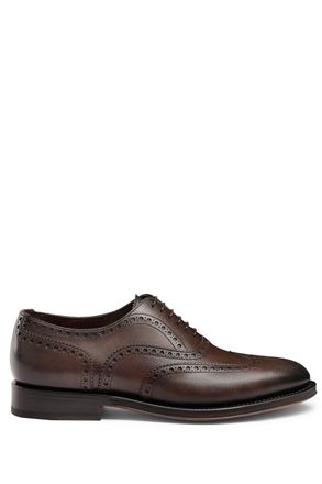 Santoni Enrico Model Leather Oxford Brogue Goodyear