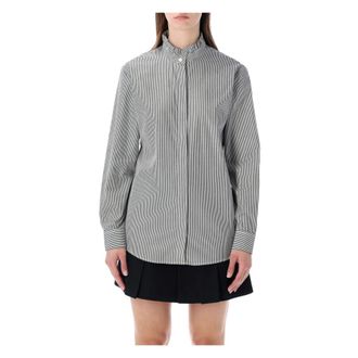 A.P.C. A.p.c., Dames, Blouses & Shirts, Grijs, Maat: S Katoen