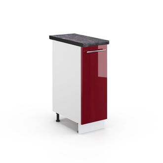 Vicco Armario De Farmacia Fame-line, Rojo Burdeos Alto Brillo, 30 Cm, Et Antracita Vicco