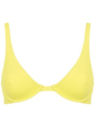 Lenny Niemeyer Top bikini a triangolo - Verde