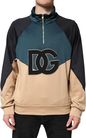 Dolce & Gabbana DG Mock Neck Sweatshirt Sweater Mens Multicolor (Pre-Owned)