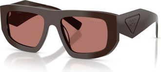Prada Sunglasses, female, Purple, Size: 53 MM Geometric Frame Sunglasses
