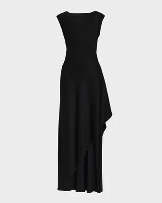 Jason Wu Crepe Back Satin Asymmetric Gown