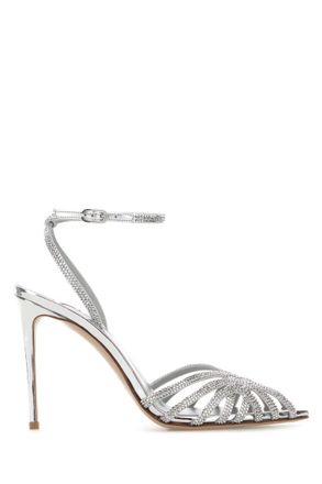 Le Silla Silver Leather Heels