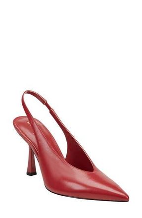 Marc Fisher Esther Slingback Pointed Toe Pump in Medium Red at Nordstrom Rack, Size 6.5