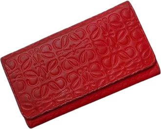 Loewe Pre-owned Leather key-holders - unisex - Vintage Accessoires - Rood - ONE Size - Vintage