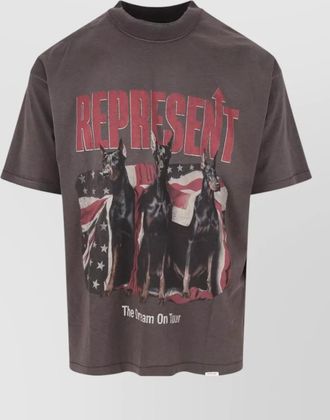 Represent graphic crew neck t-shirt short sleeves