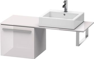 Duravit Armario Base Duravit X-large Para Consola 6533, 1 Caj&oacute;n, 500 Mm, Color (frente/cuerpo): Laca Blanca Lila Alto Brillo - Xl653302727