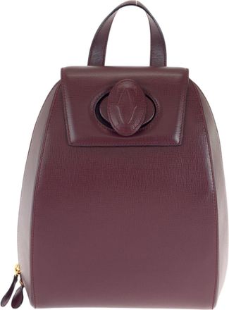 Cartier Bordeaux Leather Backpack (Pre-Owned)