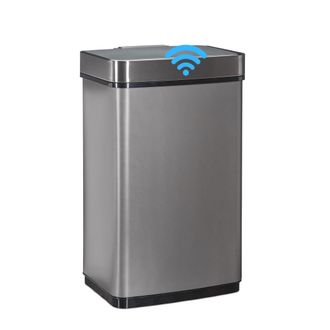 Relaxdays Relaxdays - Cubo De Basura, Sensor De Movimiento, A Pilas, 60 L, Acero Inoxidable, Gris