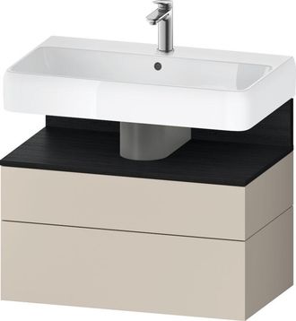 Duravit Duravit - Qatego Mueble Bajo Lavabo, 1 Extra&iacute;ble Y 1 Caj&oacute;n
