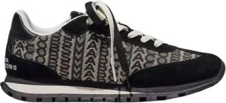 Marc Jacobs Monogram Jogger Sneakers - Dames - Sneakers - Zwart - 40 EU - Katoen - Schoenen