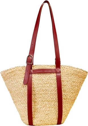 Liviana Conti Vegan leren tas met magnetische sluiting - Dames - Shoppers - Beige - ONE Size - Katoen - Tassen